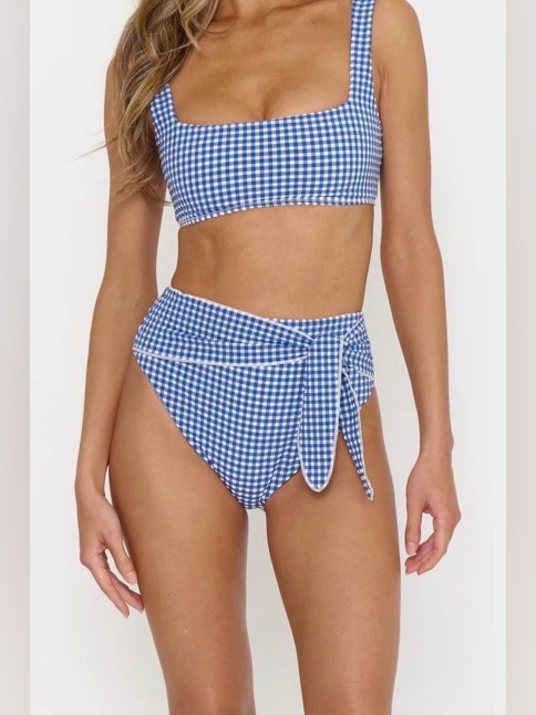 Show Me Your Mumu Swim Blue Gingham Set